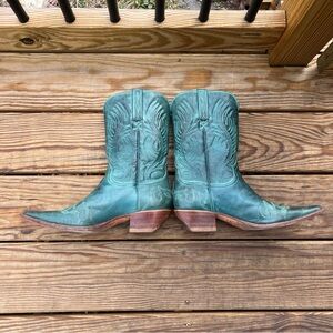 Charlie 1 Horse by Lucchese - Women’s Teal Western Cowboy Boots - Size 8